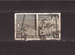 ITALIAN COLONIES 1934 World Cup Sassone Cat N° 46 Used - 1934 – Italia