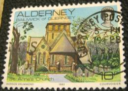 Alderney 1983 St Anne's Church 10p - Used - Alderney