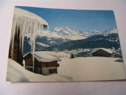 EL- CRANS/SIERRE...PAYSAGE HIVERNAL..LE WEISSHORN ET LE ROTHORN DE ZINAL - Sierre