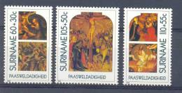 Meg0618 PASEN SCHILDERIJEN PAASWELDADIGHEID EASTER PAINTINGS ART OSTERN SURINAME 1989 PF/MNH - Easter