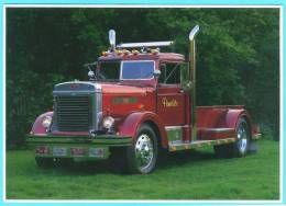 Postcard - Trucks, Red Peterbuilt - Vrachtwagens En LGV