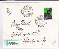 ISLANDE - 1967 - ENVELOPPE FDC RECOMMANDEE De REYKJAVIK - EUROPA - Brieven En Documenten