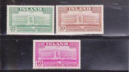 ISLANDE - 1938 - YVERT N°168/170 * - CHARNIERES LEGERES - Unused Stamps