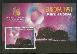 ANDORRA VEGUERIA EPISCOPAL  HOJITA RECUERDO Nº 20   EUROPA 1991 AIRE I ESPAI - Episcopale Vignetten