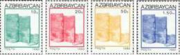 1992 AZERBAIJAN Definitive, Tower, 4v - Azerbaïjan