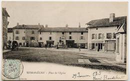 71 ROMANECHE-THORINS   La Chapelle De Guinchay  Place De L´eglise Précurseur - Gueugnon