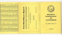 PO5925B# CALENDARIETTO 1970 - SCUOLA NAZ.ALPINISMO G.GERVASUTTI - PROGRAMMA - Kleinformat : 1961-70