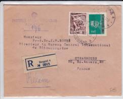 YOUGOSLAVIE - 1951 - ENVELOPPE RECOMMANDEE De BELGRADE Pour STRASBOURG - Cartas & Documentos