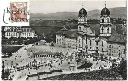 AK Einsiedeln Prozession   (Bahnstempel  EINSIEDELN)         1948 - Bahnwesen