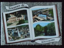 Souvenir De Monttivilliers ; Chateau Raimbourg , La Lézarde , L école Des Filles , L église - Montivilliers