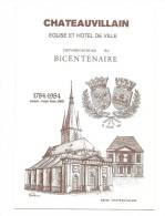 Cp, 52, Châteauvillain, 1984 - Année Diderot, Commémoration Deu Bicentenaire Des Edifices Classiqurs De Châteauvillain - Chateauvillain