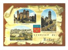 Cp, 12, Rodez, Multi-Vues, Voyagée 1975 - Rodez