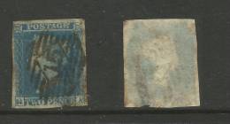 GB 1841 QV 2d Blue Ivory Head Used Stamp ( Q & A )WMK 2 PMK 15 ( C750 ) - Used Stamps