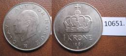 Noruega 1 Corona 1981 - Otros – Europa
