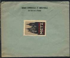 FRANCE - FOIRE DE METZ / 1952  VIGNETTE SUR LETTRE (ref 2598) - Lettere