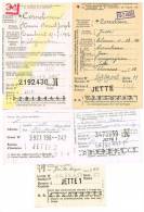 A021 -5 Cartes D'ouverture De Livrets D'épargne Avec Griffe Des Différents Bureaux De Jette (toutes Différentes) - Linear Postmarks