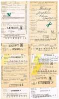 A027 - 11 Cartes D´ouverture De Livrets D´épargne Avec Griffe Des Différents Bureaux D´Etterbeek (toutes Différentes) - Lineari