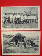 PHILIPPINES / 2 POSTAL CARDS / IGOROTTE / ECOLE DE FILLES + CHASSEURS DE TETE - Filippijnen