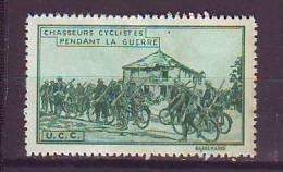 FRANCE. TIMBRE. VIGNETTE. UCC. CHASSEURS. GUERRE. STRASBOURG. KLEBER.CYCLISTES. ARC TRIOMPHE.  MILITAIRE. - Military Heritage