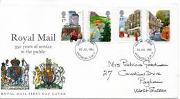 GREAT BRITAIN 1981 FDC 350TH ANNIVERSARY OF ROYAL MAIL - 1981-1990 Em. Décimales