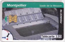 TELECARTE 120 U @ MONTPELLIER Stade De La Mosson Coupe Du Monde Foot 1998 OB2 - 100 000 Ex @ 06/1998 - 1998