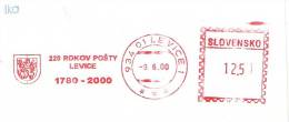 A2 Slovakia 2000. Machine Stamp Cut Fragment 220 Years Of The Post Office In LEVICE 1780-2000 - Storia Postale