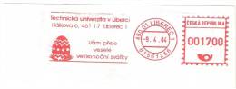 A2 Czech Republic 2004. Machine Stamp Cut Fragment TECHNICAL UNIVERSITY OF LIBEREC - Covers & Documents