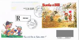 France - Recommandé FDC "Boule Et Bill" (Yvert BF 46) - Dinan Le 16 Mar 2002 - Bandes Dessinées