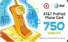 TARJETA DE ESTADOS UNIDOS DE AT&T DE 750 MINUTES (TELEFONO) NUEVA-MINT - AT&T