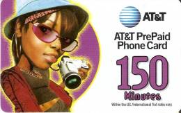 TARJETA DE ESTADOS UNIDOS DE AT&T DE 150 MINUTES (CHICA CON CAMARA) NUEVA-MINT - AT&T