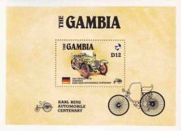 Gambia - AMERIPEX 1986 - Miniature Sheet - Karl Benz Automobile Centenary - Gambia (1965-...)