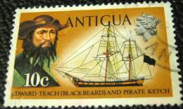 Antigua 1970 Edward Teach Blackbeard 10c - Used - 1960-1981 Autonomie Interne