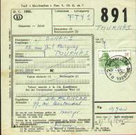 CF Document D.C.1985 - Bruxelles 1962 Vers Tournai - Documenten & Fragmenten