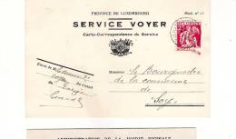 Carte Du Service Voyer  De Soy  Le 17/12/1936 - Franchise