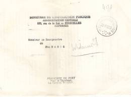 Obl Sur Doc. De St-Marie-sur-Semois  30/11/1953 - Landelijks Post