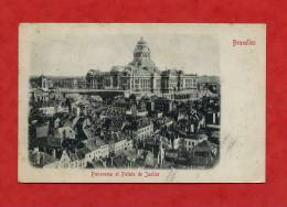 * BELGIQUE-Bruxelles-BRUSSEL-Panorama Et Palais De Justice-1911 - Mehransichten, Panoramakarten