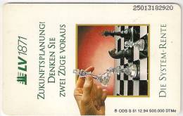 Chess échecs Schach Germany 1994. LV 1871 - A + AD-Serie : Pubblicitarie Della Telecom Tedesca AG