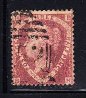 Great Britain Used Scott #32 1 1/2p Victoria Plate 1 Position ´BH´ - Nibbed Perfs - Used Stamps