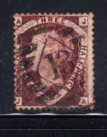 Great Britain Used Scott #32 1 1/2p Victoria Plate 1 Position ´JA´ - Rust, Oxidized - Usati