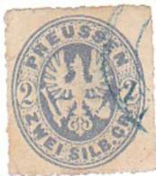 GERMANIA ANTICHI STATI 1861 PRUSSIA - AQUILA - USATO - Afgestempeld