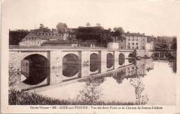 AIXE-sur-VIENNE: Vue Des Deux Ponts Et Du Château De Jeanne D'Albret - Aixe Sur Vienne