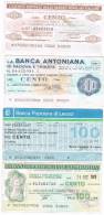 Italia Lotto 4 Miniassegni 1976/77 Circolati - Condizioni Buone Come Foto - [10] Checks And Mini-checks