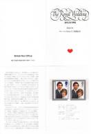 RB 895 - GB 1981 Royal Wedding Stamps - Princess Diana - Japan Printing Type 1 - Presentation Packs