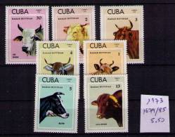 CUBA 1973 - FAUNA VACAS - YVERT 1679-1685 - Neufs