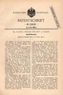 Original Patentschrift - Dr. Raoul Pierre Pictet In Paris , 1899 , Moteur á Vapeur , Dampfluftmaschine , Dampfmaschine ! - Tools