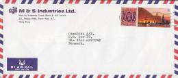 ## Hong Kong Airmail Par Avion M & S INDUSTRIES Ltd. KOWLOON 1983 Cover Brief To HAVDRUP Denmark - Lettres & Documents