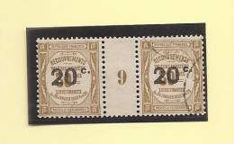 Taxe N°49 - 1909 - Millesime 9 - Recouvrement - 20c/30cts - Oblitere - Cote 170€ (cote Du * Neuf Avec Charniere) - 1859-1959 Used