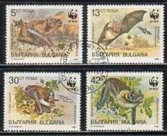 BULGARIA \ BULGARIE - 1989 -WWF - Protection De La Nature - Chauves-souris - 4v  Obl. - Gebruikt