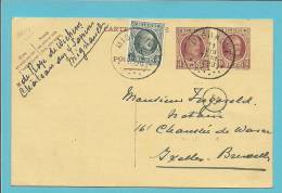 193 Op Entier Met Cirkelstempel MIGNAULT - Postkarten 1909-1934