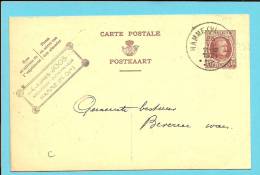 Entier Met Cirkelstempel HAMME (VL.)/(FL.) - Postkarten 1909-1934